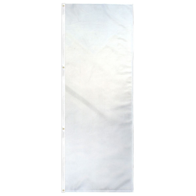 White Solid Color 3x8ft DuraFlag Banner