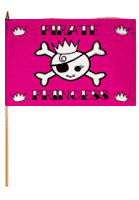 Pirate Princess 4x6in Stick Flag