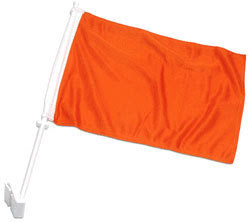 Orange Solid Color Double-Sided Car Flag