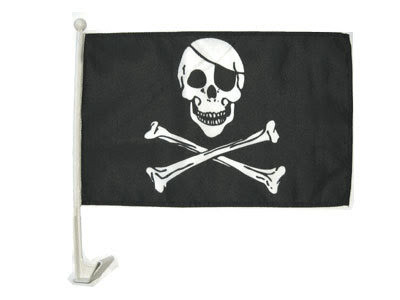 Pirate Double-Sided Car Flag
