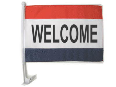 Welcome Single-Sided Car Flag