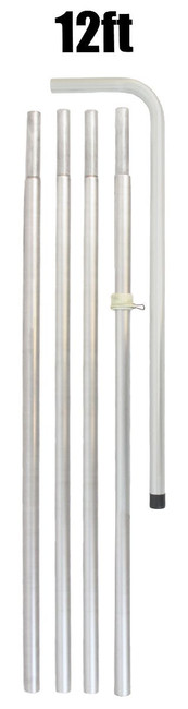 12ft Aluminum Rectangle (Mega) Flag Pole