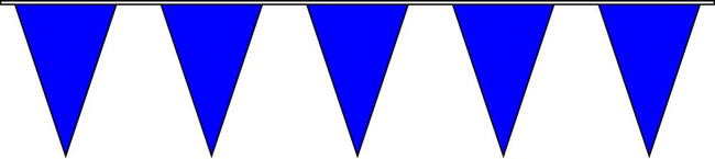 100ft Solid Blue Pennant String Flags