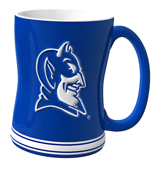 Duke Blue Devils Sculpted Relief Coffee Mug 14oz Team Color NFL Drinkware