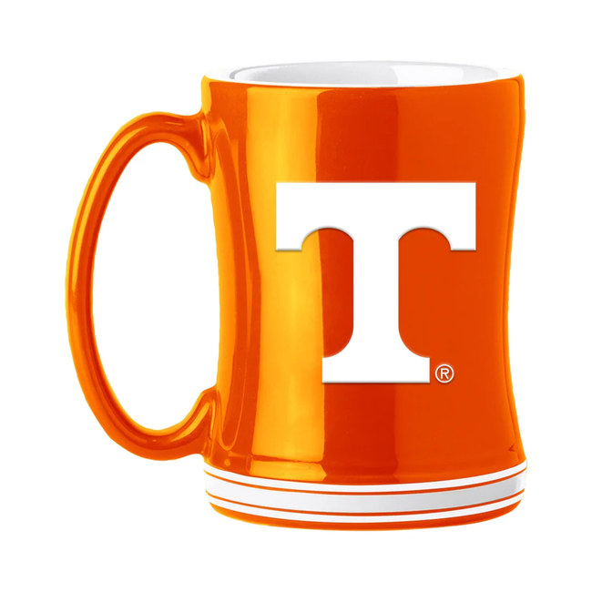 Tennessee Volunteers Sculpted Relief Coffee Mug 14oz Team Color NFL Drinkware