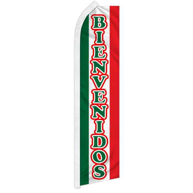 Bienvenidos (Red & Green) Super Flag