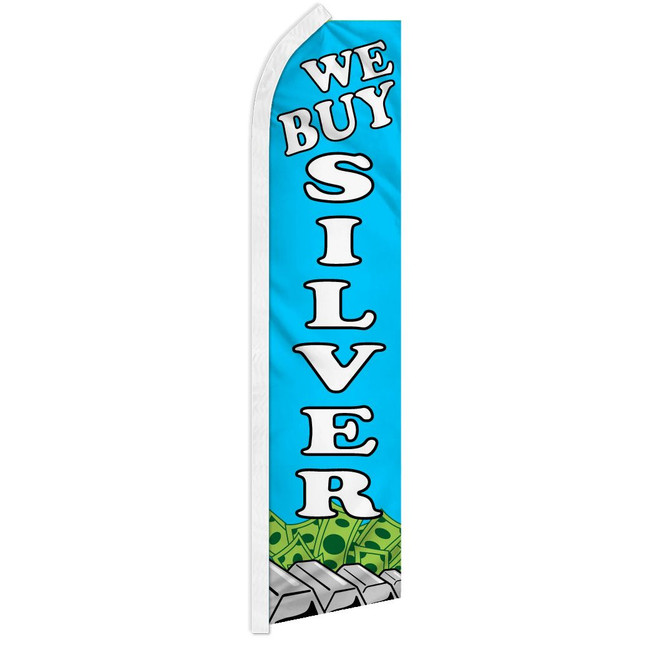 We Buy Silver Super Flag