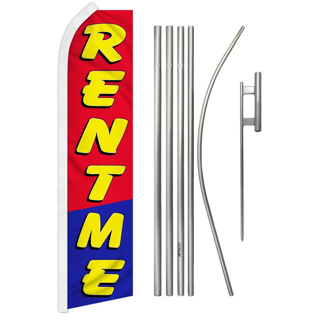 Rent Me Super Flag & Pole Kit