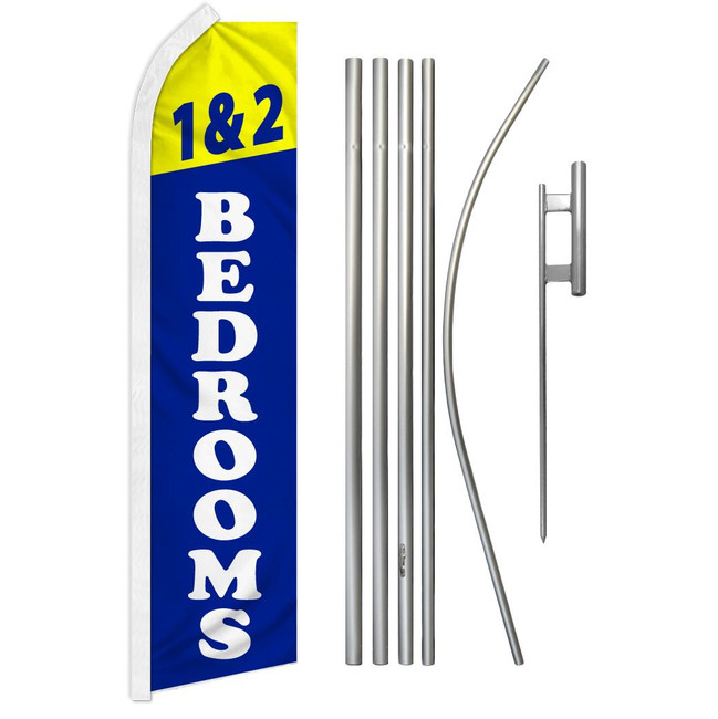 1 & 2 Bedrooms Super Flag & Pole Kit
