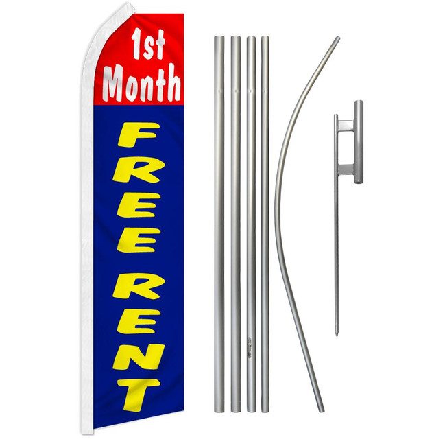 1st Month Free Rent Super Flag & Pole Kit