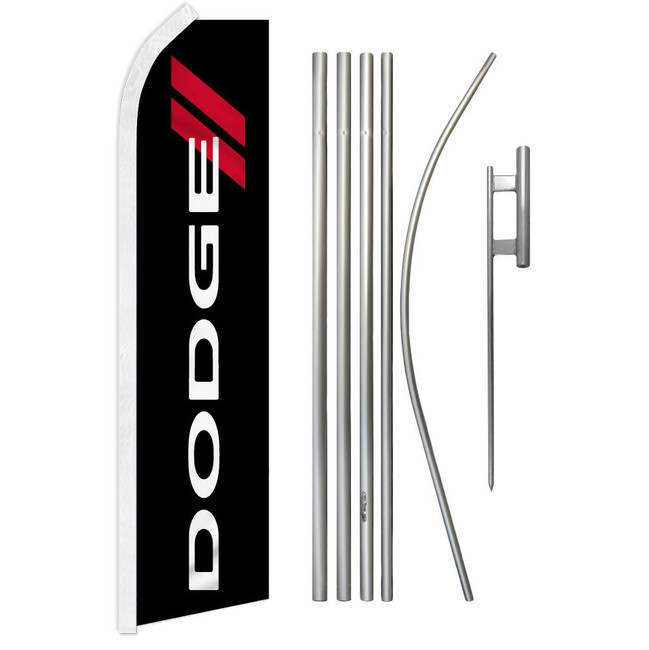 Dodge Super Flag & Pole Kit