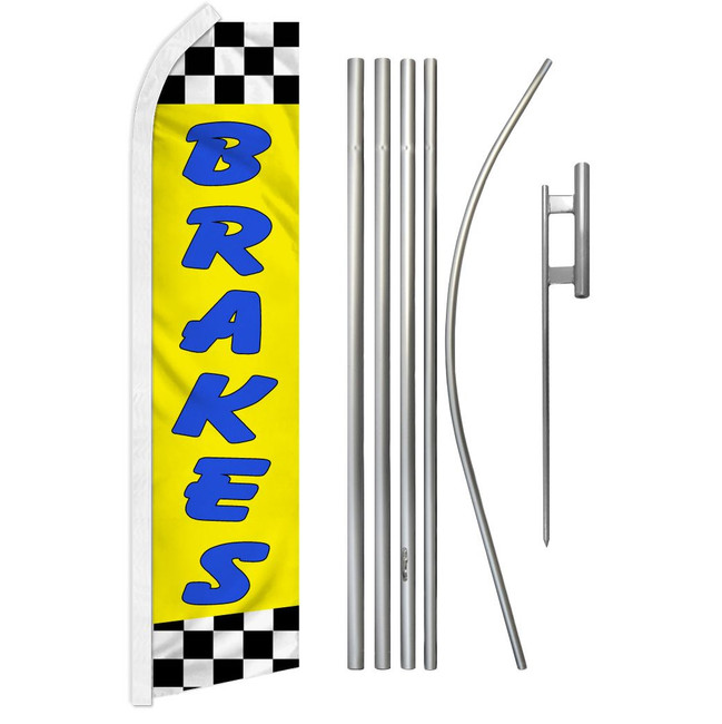 Brakes (Yellow) Super Flag & Pole Kit
