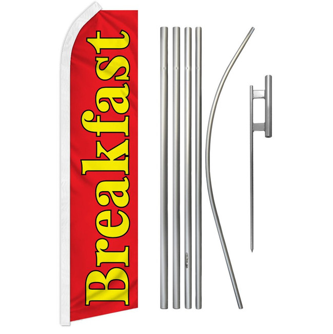 Breakfast Super Flag & Pole Kit