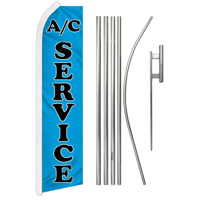 A/C Service Super Flag & Pole Kit