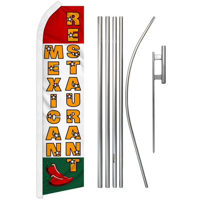 Mexican Restaurant Super Flag & Pole Kit