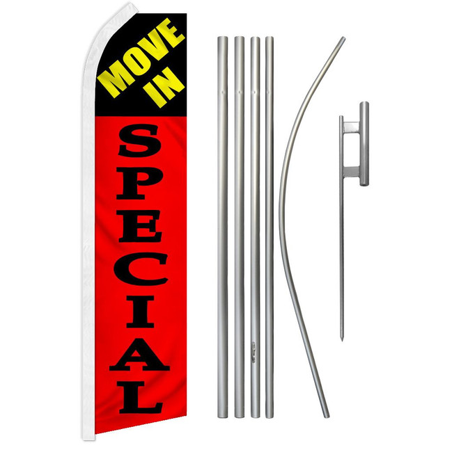 Move in Special (Red) Super Flag & Pole Kit