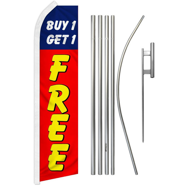 Buy 1 Get 1 Free Super Flag & Pole Kit