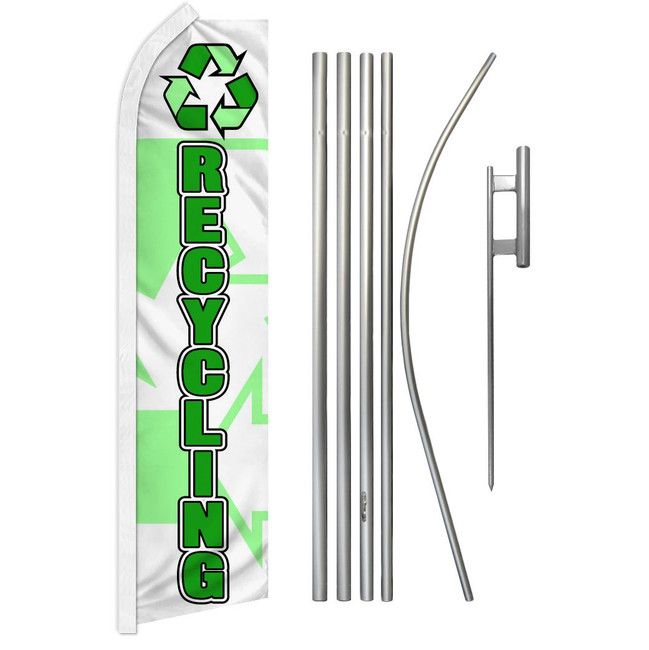 Recycling Super Flag & Pole Kit