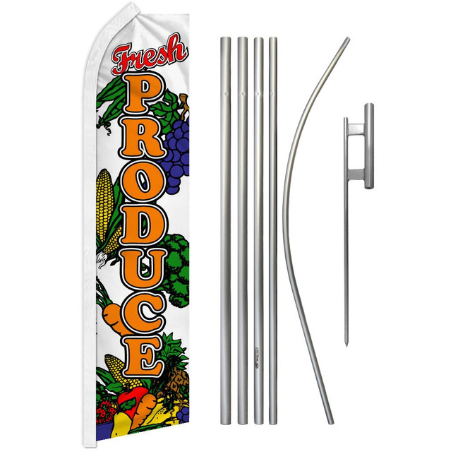 Fresh Produce Super Flag & Pole Kit