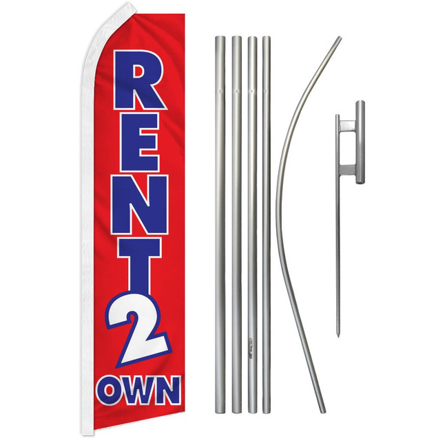 Rent 2 Own Super Flag & Pole Kit