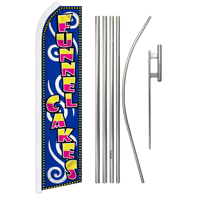 Funnel Cakes Super Flag & Pole Kit