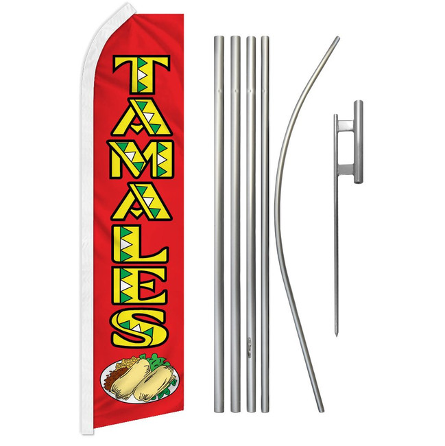 Tamales Super Flag & Pole Kit