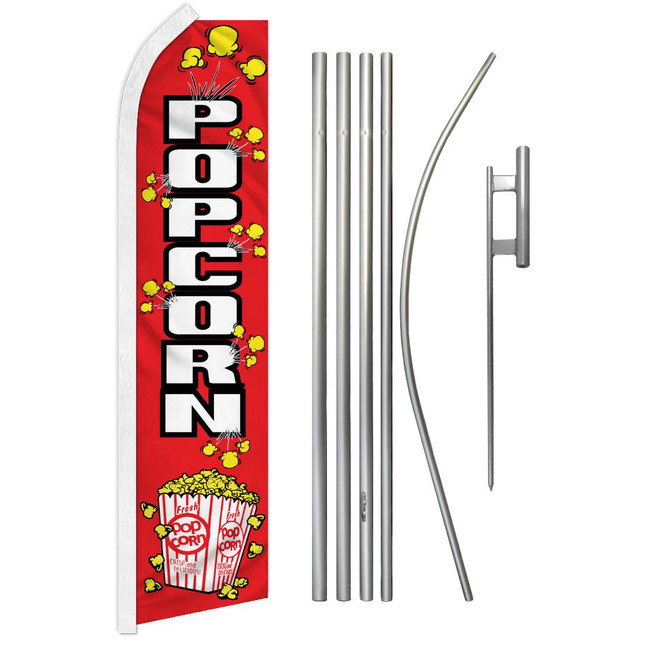 Popcorn Super Flag & Pole Kit