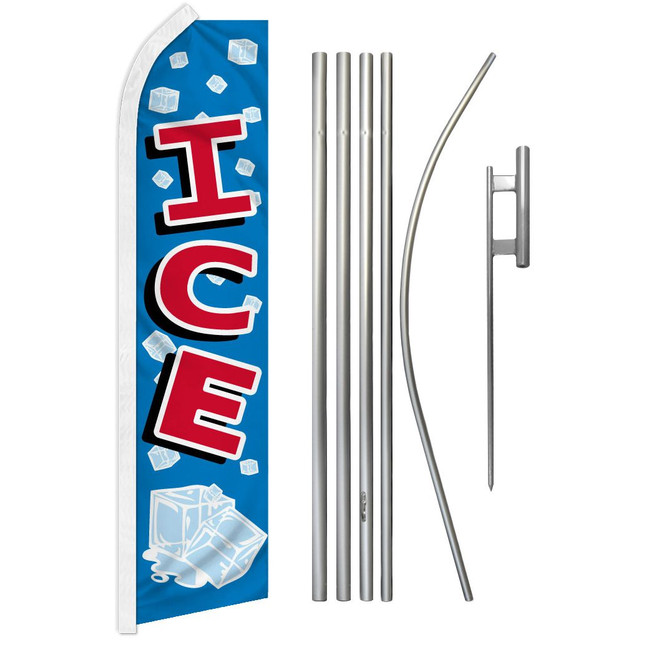 Ice Super Flag & Pole Kit