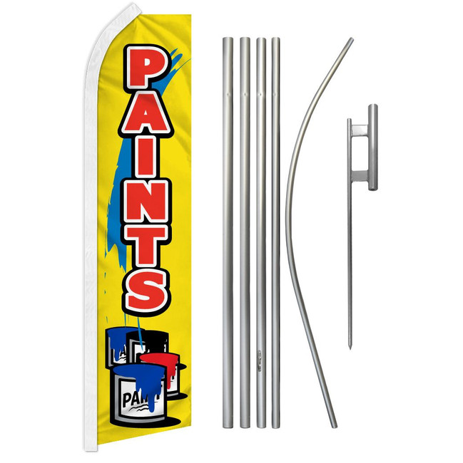 Paints Super Flag & Pole Kit