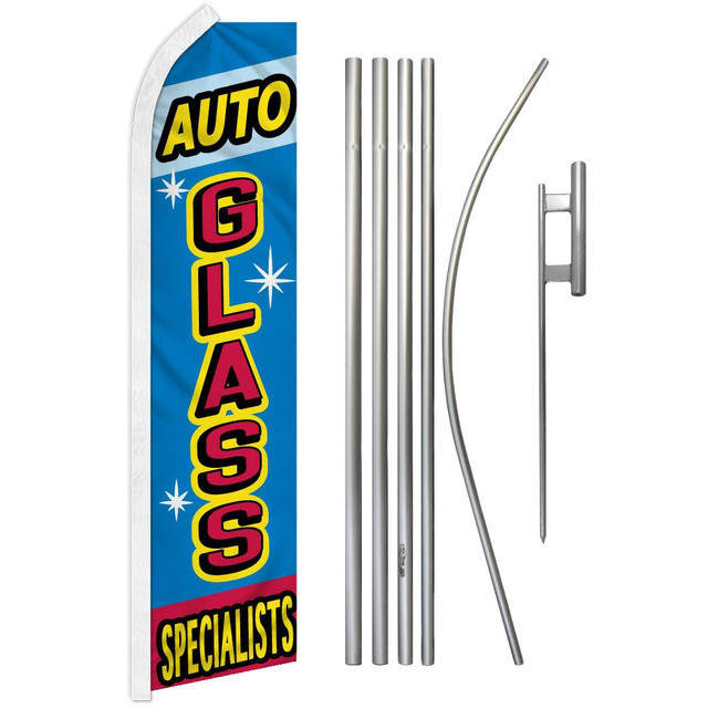 Auto Glass Specialists Super Flag & Pole Kit