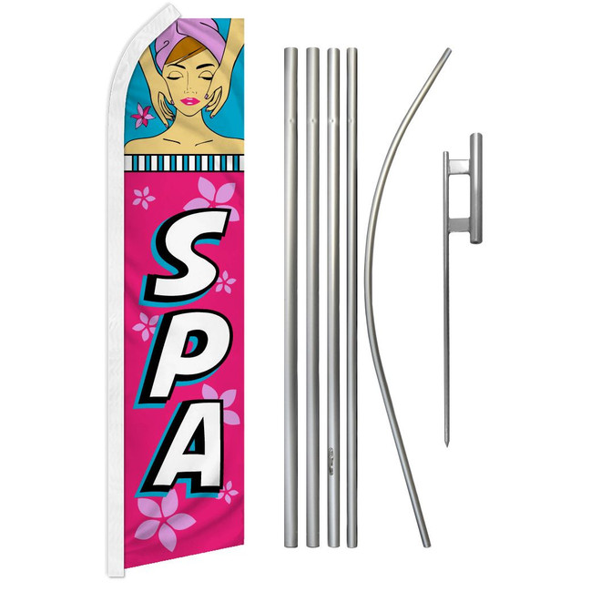 Spa Super Flag & Pole Kit