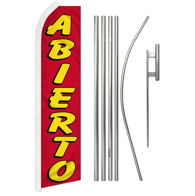 Abierto Super Flag & Pole Kit