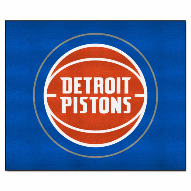 Detroit Pistons Tailgater Rug - 5ft. x 6ft. Basketball with Wordmark Primary Logo