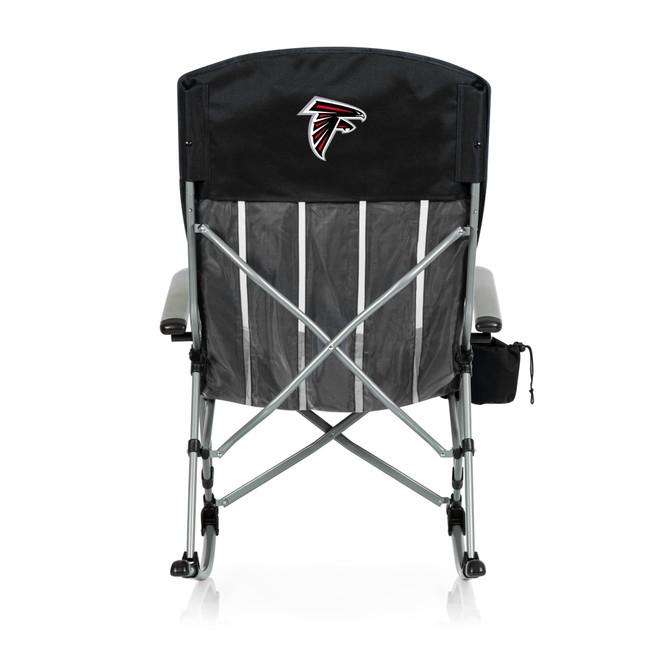 Atlanta Falcons Outdoor Rocking Camp Chair, (Black)