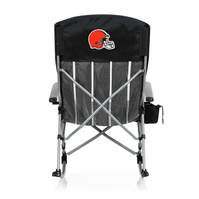 Cleveland Browns Outdoor Rocking Camp Chair, (Black)