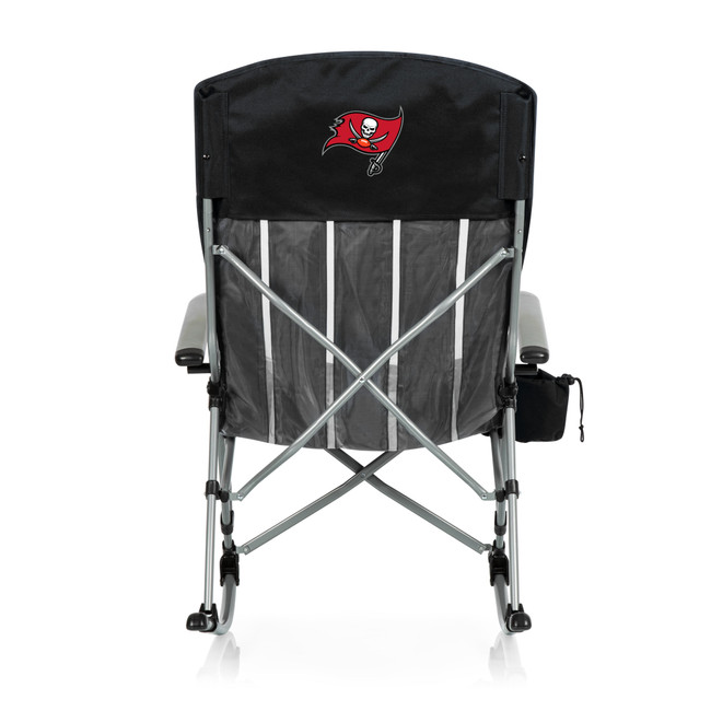Tampa Bay Buccaneers Outdoor Rocking Camp Chair, (Black)