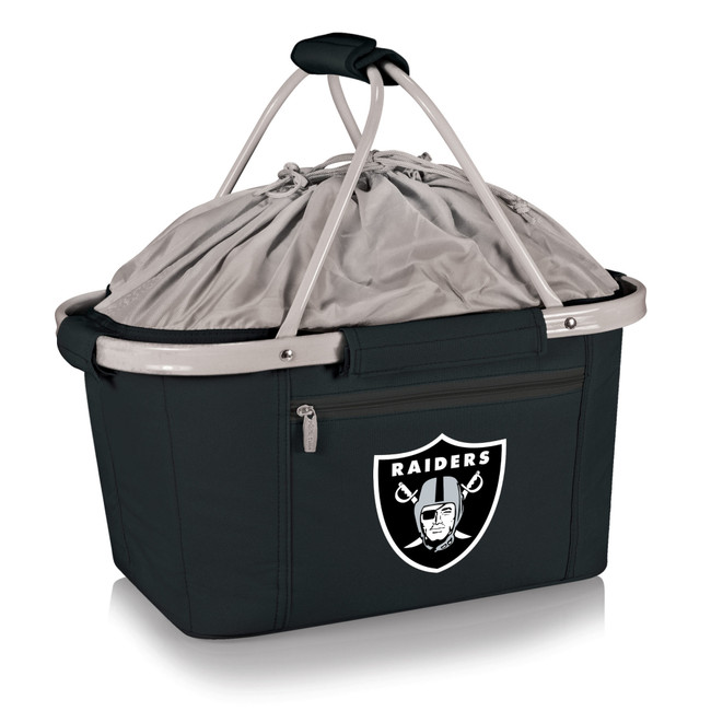 Las Vegas Raiders Metro Basket Collapsible Cooler Tote, (Black)