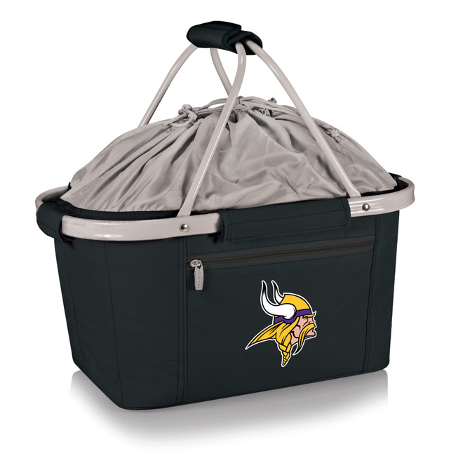 Minnesota Vikings Metro Basket Collapsible Cooler Tote, (Black)