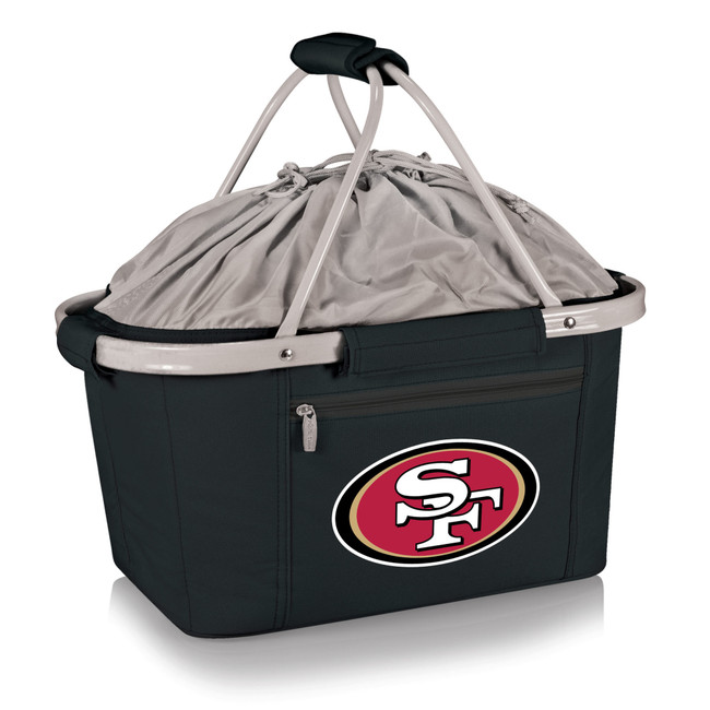 San Francisco 49ers Metro Basket Collapsible Cooler Tote, (Black)