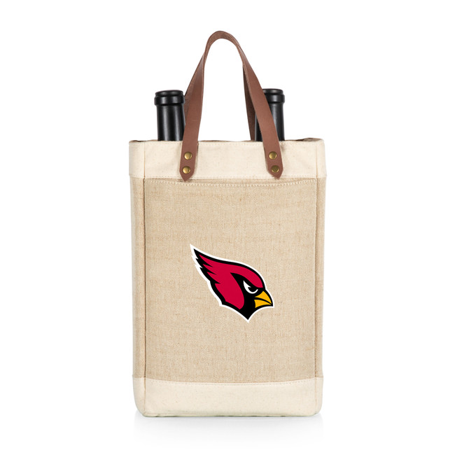Arizona Cardinals Pinot Jute 2 Bottle Insulated Wine Bag, (Beige)