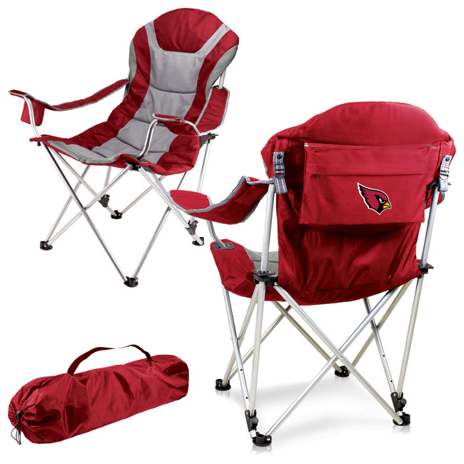 Arizona Cardinals Reclining Camp Chair, (Dark Red)