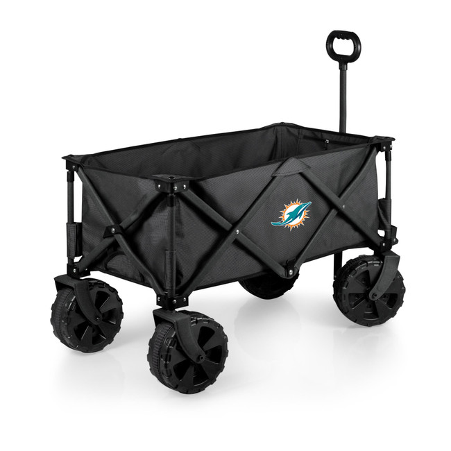 Miami Dolphins Adventure Wagon Elite All-Terrain Portable Utility Wagon, (Dark Gray)