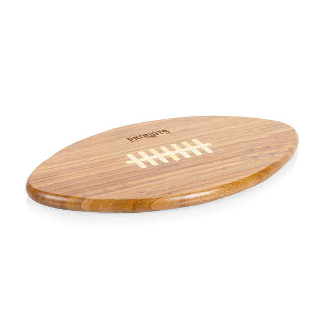 New England Patriots Touchdown! Football Cutting Board & Serving Tray, (Bamboo)