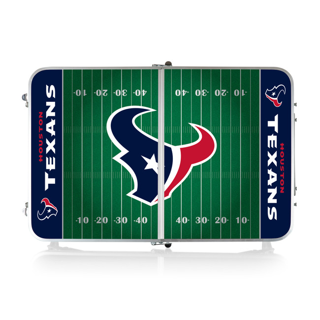 Houston Texans Concert Table Mini Portable Table, (Charcoal Wood Grain)
