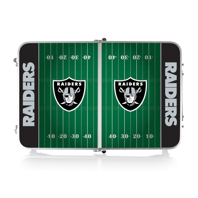 Las Vegas Raiders Concert Table Mini Portable Table, (Charcoal Wood Grain)
