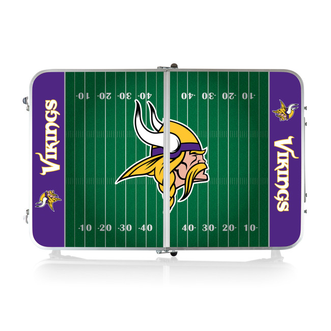 Minnesota Vikings Concert Table Mini Portable Table, (Charcoal Wood Grain)