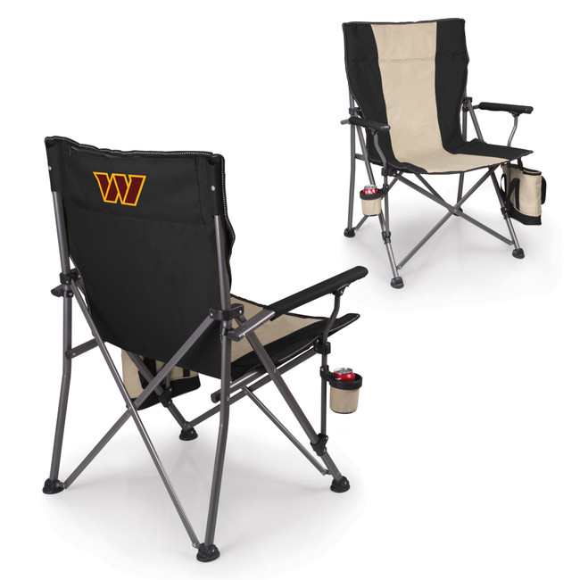 Washington Commanders Logo Big Bear XXL Camping Chair with Cooler, (Black)