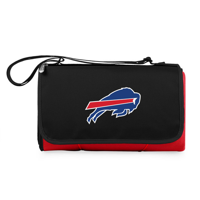 Buffalo Bills Blanket Tote Outdoor Picnic Blanket, (Red with Black Flap)