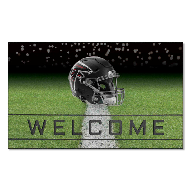 Atlanta Falcons Rubber Door Mat - 18in. x 30in. Falcon Helmat Logo