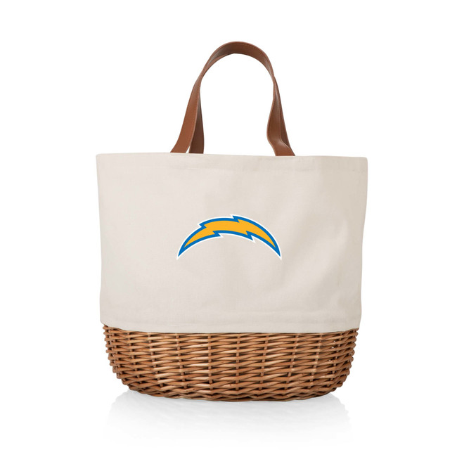 Los Angeles Chargers Promenade Picnic Basket, (Beige Canvas)